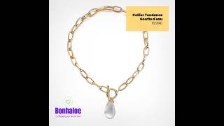 Collier tendance goutte d'eau