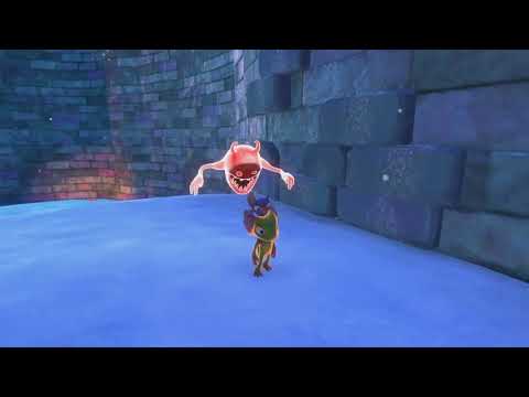 Yooka-Laylee Red Ghost Writer in Glitterglaze Glacier Location
