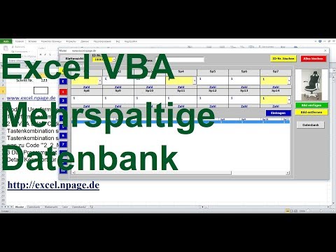 110 Mehrspaltige Datenbank mit Suchmaschine und Bilder in Excel VBA selber erstellen