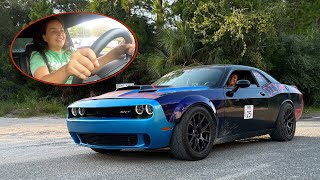 Wifes Reaction to 4x4 Hellcat!! (HILARIOUS)