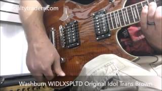 Video thumbnail for Washburn WIDLXSPLTD Original Idol Spalted Top Trans Brown by Specialty Traders