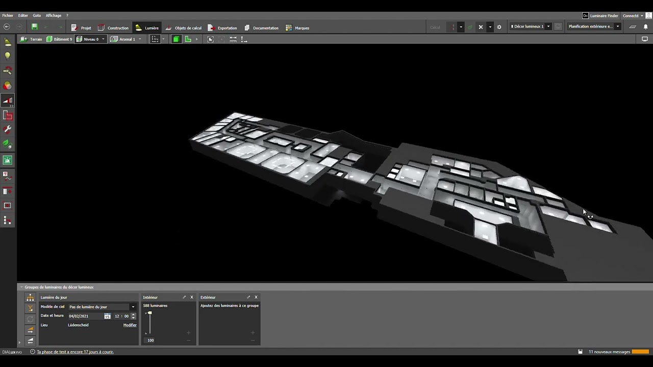 Projet d'éclairage ERP