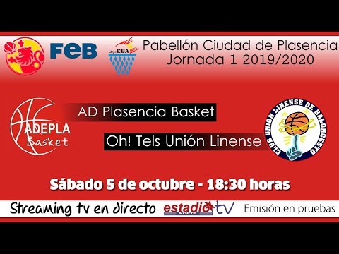 TV en directo. AD Plasencia Basket-Oh!Tels ULB (Sábado 5 de octubre, 18:30horas). Emisión en pruebas
