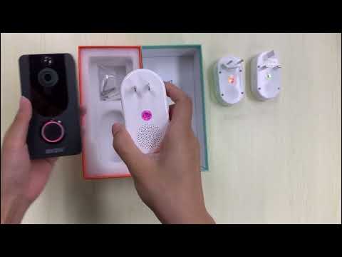 EKEN V7 Doorbell 1080P Smart Wifi Camera with Chime Visual Intercom Night Vision IP Security Camera