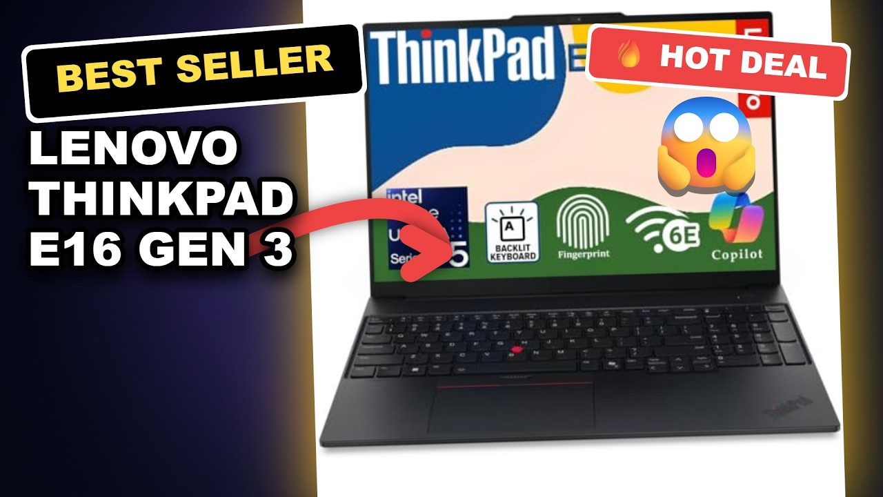 Lenovo ThinkPad E16 Gen 3 Honest Review: The Ultimate AI Business Laptop? review video