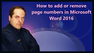 How to add or remove page numbers in Microsoft Word 2016