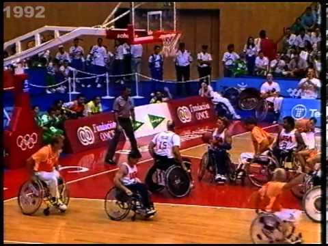 Paralympics Barcelona, finale rolstoelbasketball heren NL-USA (1992)