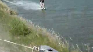 preview picture of video 'Water Skiing On A Canal In Kansas'