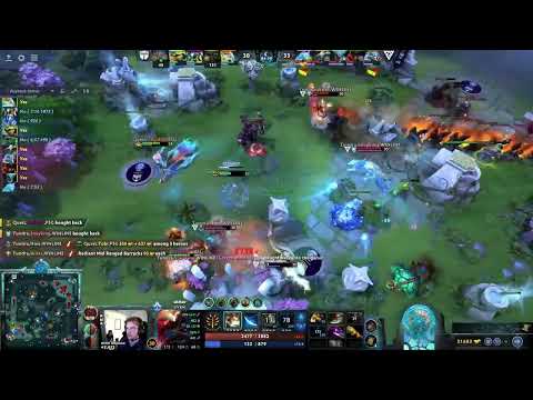 Minute 84 intense high ground fight - Quest vs Tundra - TI 12 Group Stage