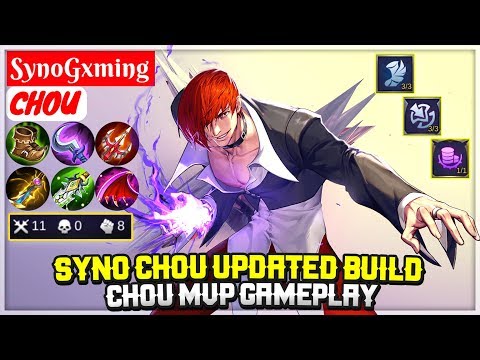 Syno Chou Updated Build , Chou MVP Gameplay [ SynoGxming Chou ] Mobile Legends Video