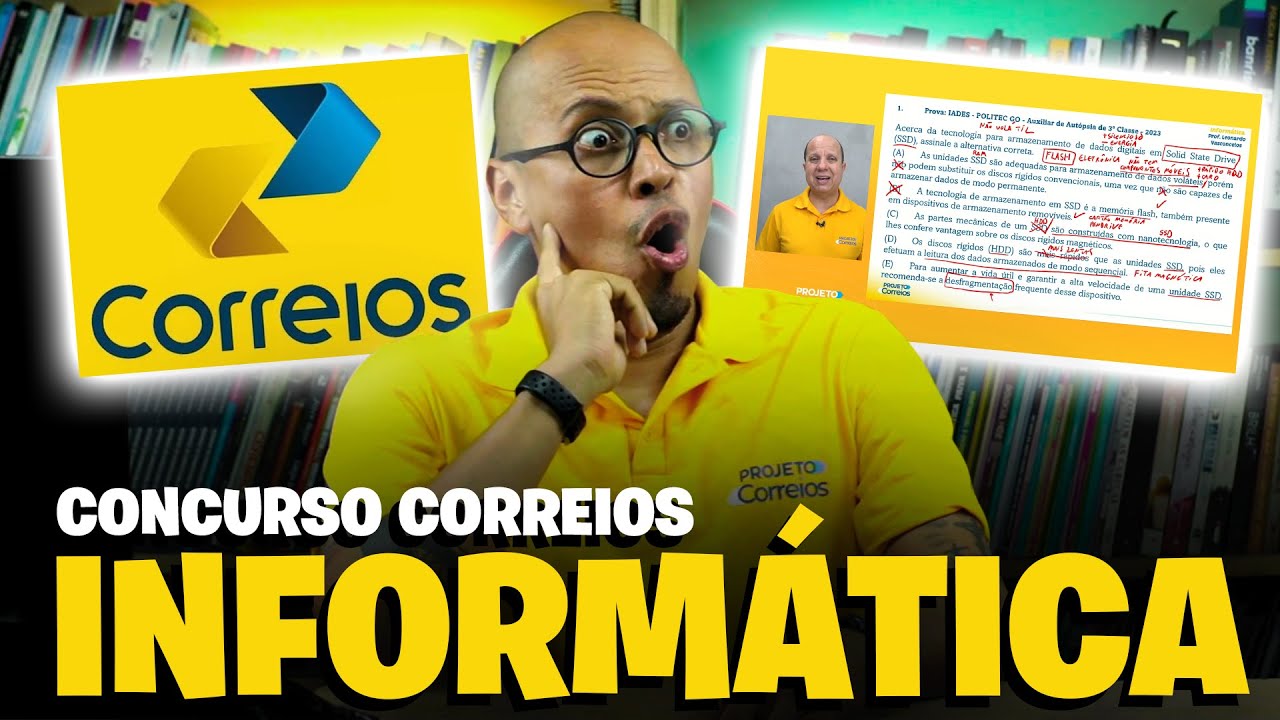 AULÃO DE QUESTÕES INFORMÁTICA: CONCURSO CORREIOS 2024 NÍVEL MÉDIO