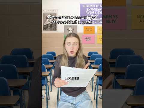 POV: your brain when you're writing a test worth half your grade #comedy #pov #skit #funny