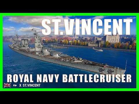 HMS St.Vincent Royal Navy British Battlecruiser World of Warships Wows