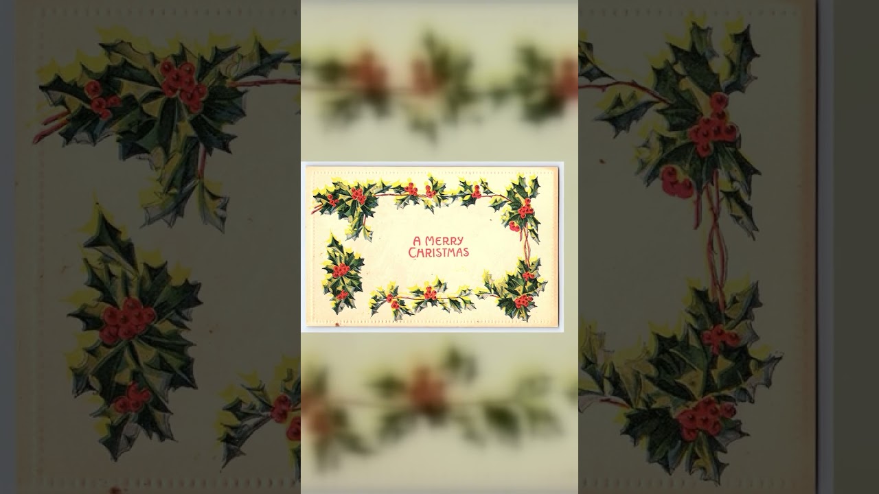 Christmas Greetings, Divided Back Postcard, Early 1900s Video