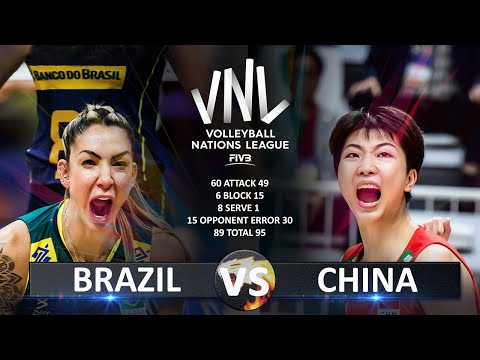 Brazil vs China - Quarter Finals | Women's VNL 2023