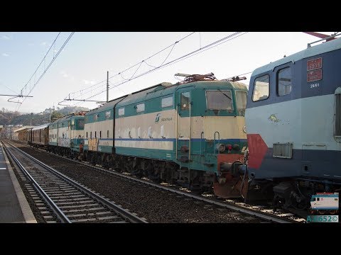 E656 590 alla testa dell'invio delle E636 356/454 a VEZZANO LIGURE