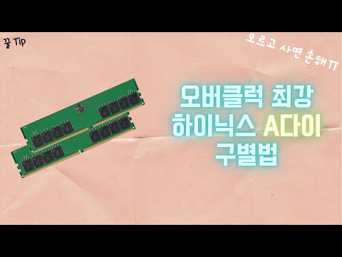 DDR5 최강 SK하이닉스 A다이 구별법(D5 하이닉스 시금치램 다이 읽는 법)