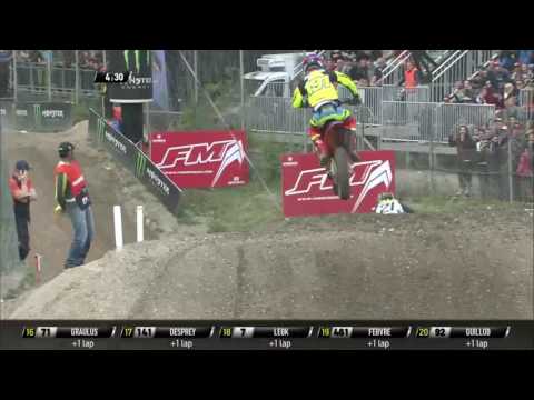 2017 MXGP of Trentino Antonio Cairoli passes Gautier Paulin #Motocross