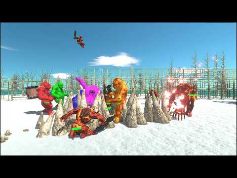 GORO COLORS TEAM VS LAVA SCOURGE TEAM TO RESCUE PINK ROCKET ELLIE - ARBS