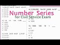 NUMBER SERIES for Civil Service Exam part1