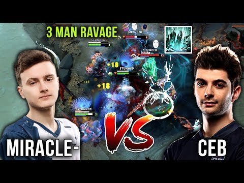 TI7 Winner vs TI8 Winner - Liquid.Miracle- Tidehunter vs OG.Ceb Pudge - EPIC 3 Man Ravage - Dota 2