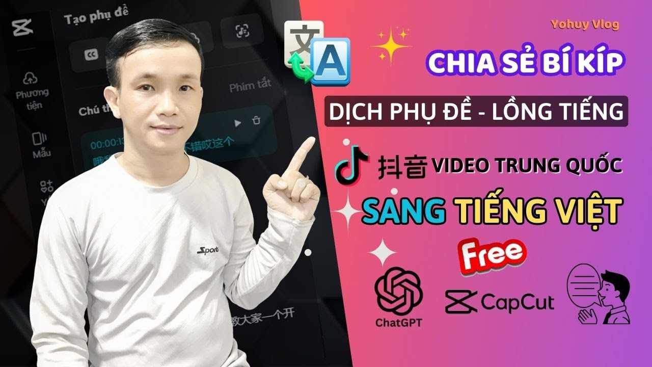 Video Thumbnail Huong Dan Dich Phu De Va Long Tieng Video TikTok Bang AI