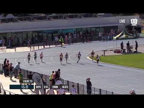 BOYS U10 200M HEAT 2 - 2018 STATE TRACK AND FIELD CHAMPIONSHIPS // LAVicTV