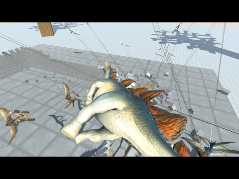 Flying PTERANODON Harpoon Net vs Titans from ALL UNITS Animal Revolt Battle Simulator