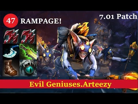 EG.Arteezy Meepo 9k mmr RAMPAGE 7.01