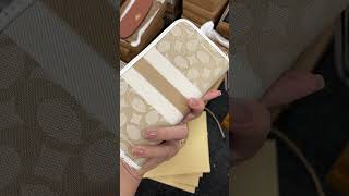 Coach Dempsey Large Wallet In Signature Jacquard Beige