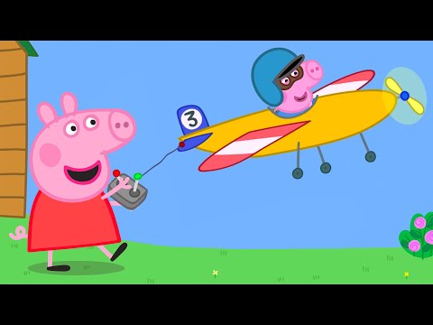 Peppa Pig And George Fly A Toy Plane | Kids TV And Stories