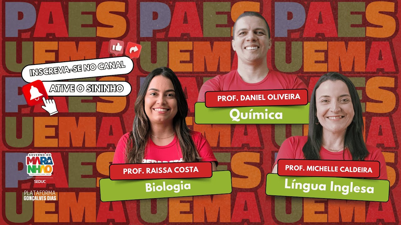 REVISÃO PARA PAES UEMA 2025 - Biologia, Química e Língua Inglesa
