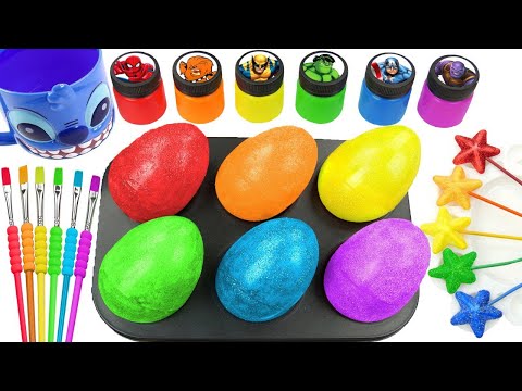 Satisfying Video DIY How To Make Funny Rainbow Eggs in Jars Sprunky and Mug Disney Lollipops ASMR