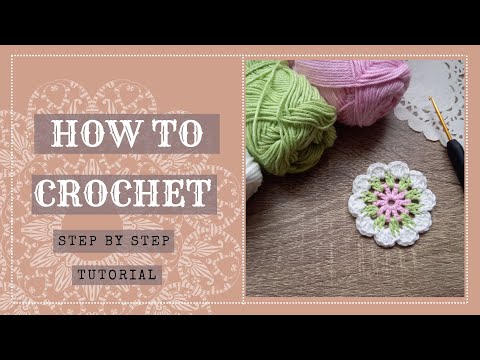 CROCHET Flower mandala 🌺Learn to crochet ♥ Easy crochet projects for beginners ♥ Follow step by step