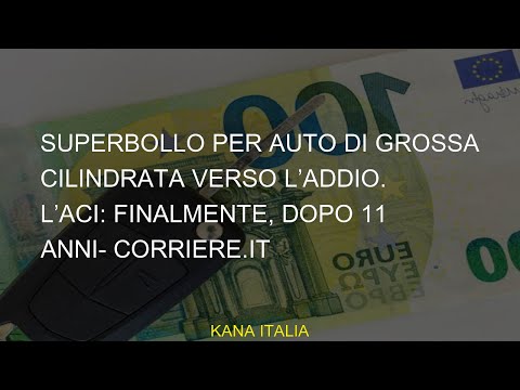 Supernetta per auto a motore di grandi dimensioni verso addio.L'ACI Finalmente, dopo 11 anni -