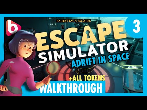 ESCAPE SIMULATOR: Adrift in Space + All Tokens | Part 3 Walkthrough |  Escape a disaster in Space