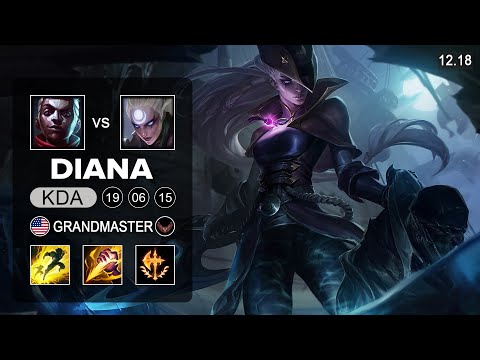 EDG JunJia Diana vs Ekko Jungle - NA Grandmaster - Patch 12.18 Season 12