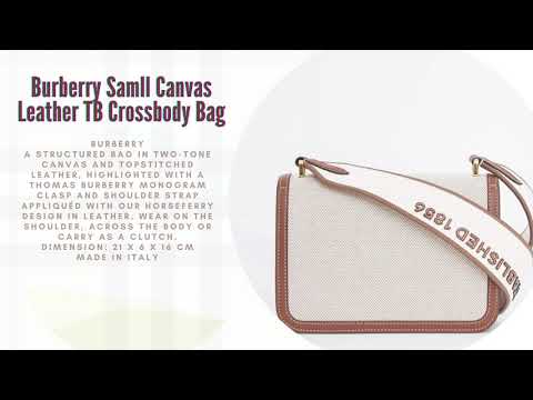 Burberry Small Canvas Leather TB Crossbody Bag