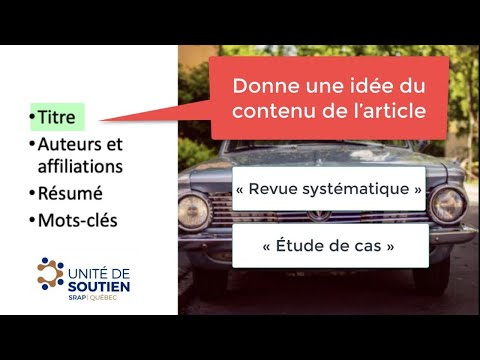 Comment lire un article scientifique