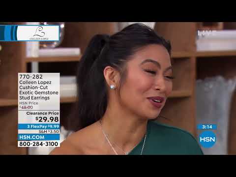 Colleen Lopez CushionCut Exotic Gemstone Stud Earrings