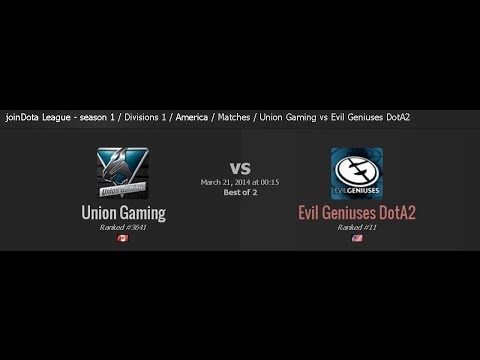 Dota2 - Union Gaming Vs Evil Geniuses [JoinDotaL] Caster Pingac