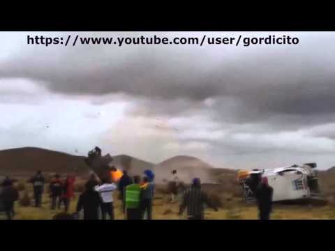 Dakar 2015 Bolivia: Accidente Doble...1º video Completo con 4 camaras y angulos.