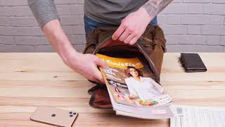 Дорожній матовий рюкзак 14887 Vintage коньячний