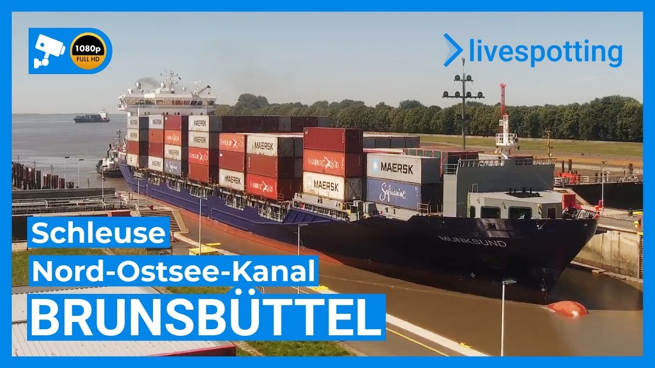 Live webcam view of Brunsbüttel Ship Lock