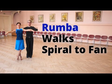 Rumba Basic Lesson | Opening Out, Spiral, Walks to Fan, Hockey Stick, Alemana