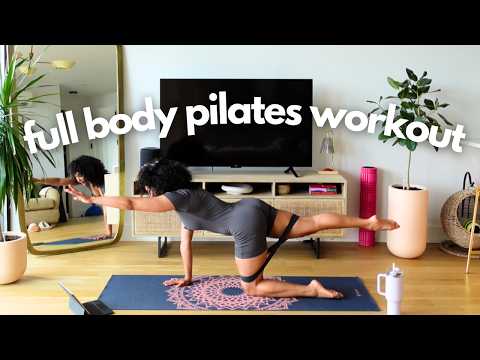 25 Min Pilates Mat Workout! Tone your abs and booty at home with Pilates