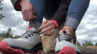 NORTIV 8 Women's Waterproof Hiking Shoes Quick Laces Outdoors Walking Trekking Camping Tennis Sneake