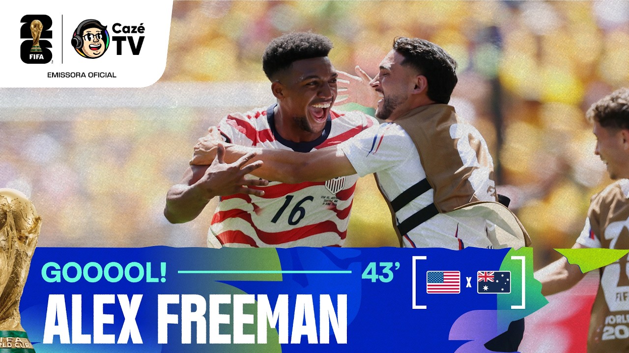 GOOOOL! APÓS REVISÃO DO VAR, O ÁRBITRO CONFIRMA O GOL DE FREEMAN QUE AMPLIA PARA O ESTADOS UNIDOS