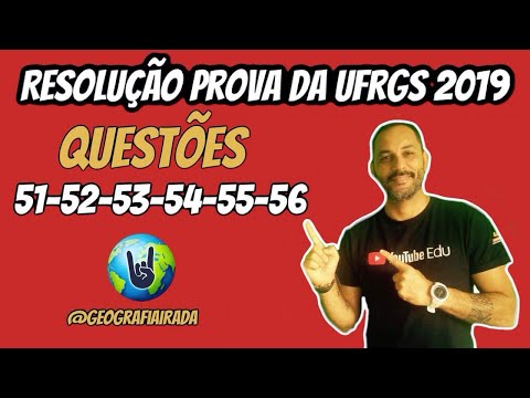 RESOLUÇÃO PROVA UFRGS 2019 - PARTE 1