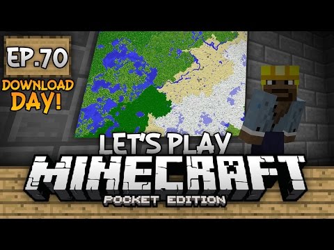 Survival Let's Play Ep. 70 - MEGA MAP!!! - Minecraft PE (Pocket Edition)